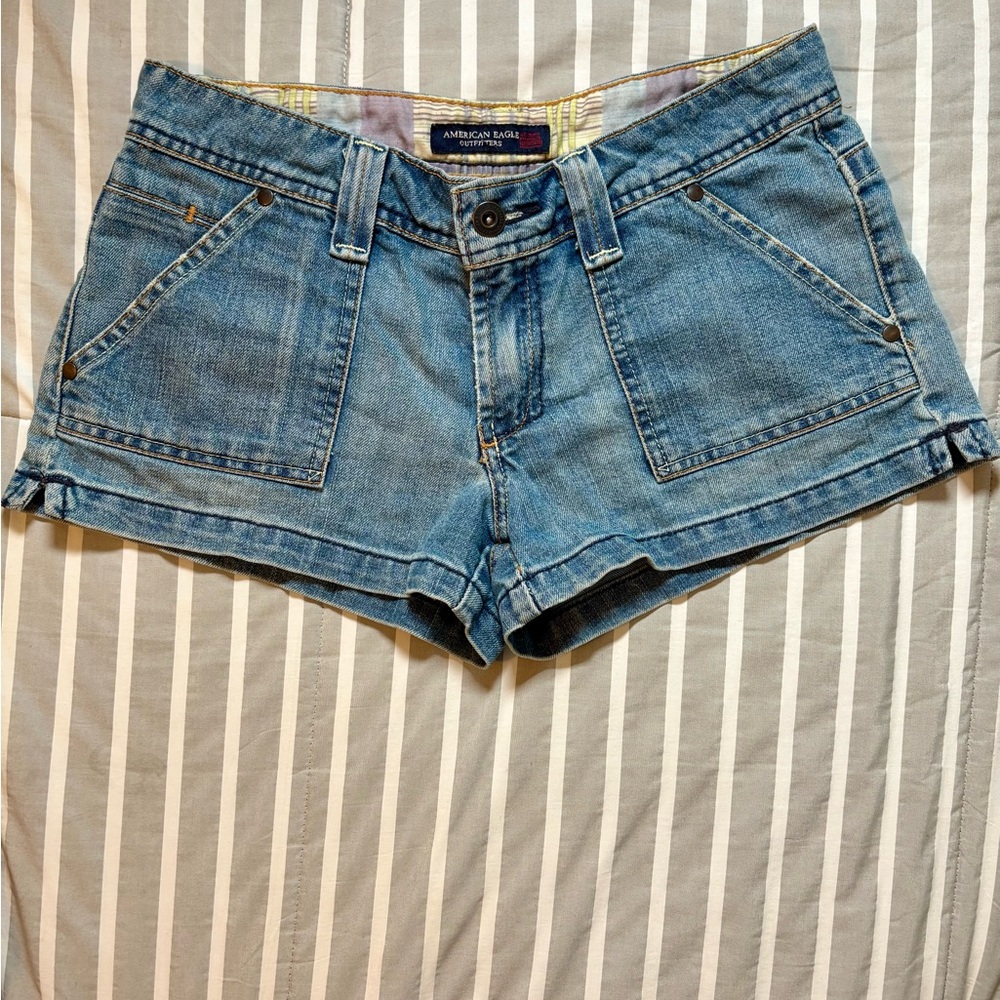 American Eagle Outfitters Women's Light Blue Jean Shorts